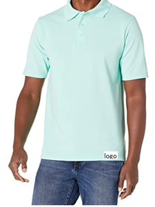 T-shirt à manches courtes 65% Polyester 35% coton pour homme, fermeture à boutons importée, lavage en Machine, provenant du Bangladesh - Product Image 4