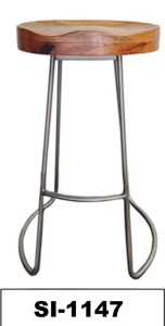 Modern Walnut Wood Top <b>End</b> Table for Home Dining Coffee & Side Table with Metal Frame Sale for Living Room <b>Bar</b> Furniture - Product Image 5