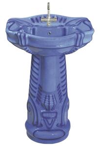 Lavabo Vitrossa con patrón de cebra moderno con pedestal Juego de fregadero de cerámica blanco y negro Diseño DE EXPORTACIÓN DE India - Product Image 2