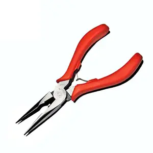 Forceful Needle Nose Pliers with Serrated Cross Shaped Jaws l PVC ergonomic comfort handle l Suitable for Electric Copper wire