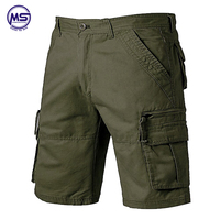 Shorts cargo d'été pour hommes, en coton respirant, séchage rapide, grande taille, multi-poches, décontractés, longueur genou