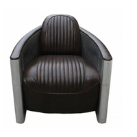 Canapé-lit Chesterfield en cuir trois places de style américain moderne, haute qualité, bleu océan, pour mobilier de salon scolaire