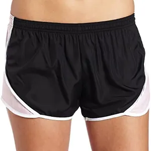 Женские Тренировочные тканевые шорты для бега со скрытой подкладкой, женские Влагоотводящие спортивные шорты для бега