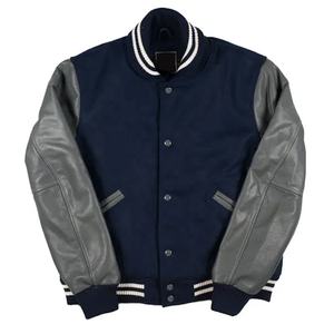 Chaqueta bomber de béisbol para hombre, chaqueta personalizada con parches de chenilla bordados - Product Image 5