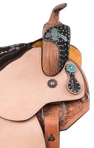 Silla de Montar Inglesa/Occidental Premium con Cuero Genuino, Armazón de Fibra de Vidrio, Asiento de Gamuza Suave, Juego de Accesorios - Fabricante en India - Product Image 6