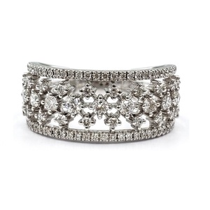 Chine Fourniture directe d'usine Bague de mariage personnalisée en or blanc massif 14k avec diamant naturel véritable pour femme - Product Image 1