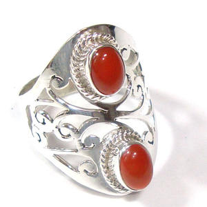 Más vendidos Arco Iris piedra lunar gemela piedra preciosa plata esterlina joyería India anillo de dedo eternidad vermeil mujeres 925 esterlina - Product Image 6