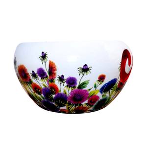 Elegante tazón de hilo de Metal de 7x4 pulgadas, soporte de punto decorativo portátil de moda para oficina en casa, centro de mesa perfecto para Halloween - Product Image 3