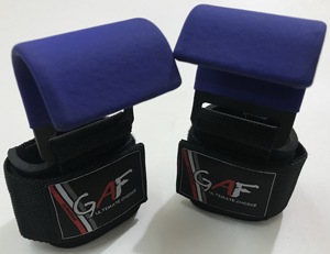 GAF เพาะกายการฝึกอบรมพลังงานยกน้ําหนักสายรัดตะขอหนักดึงตะขอมือจับสายรัดข้อมือป้องกัน - Product Image 3