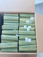 Pailles en herbe grise 100 % naturelles et écologiques TOP ONE avec logo personnalisé, accessoires de bar certifiés jetables