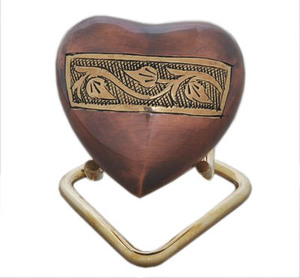 Urne funéraire en forme de cœur de style américain pour les cendres, solution de rangement élégante, taille personnalisée, cœur souvenir de style américain - Product Image 2