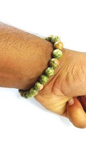 Bracelet Unakite Crystal Beads Stone Bracelet Crystal Gemstone Fashion Jewelry Men and Women Gift Energy Meditation Wholesaler - Product Image 2