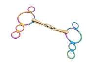 Mors de cheval hollandais à deux anneaux Rainbow, instrument vétérinaire pour diagnostic équin, en acier inoxydable, Lozenge Regal Impex VI-4001