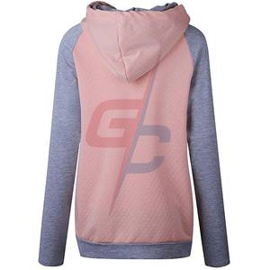 Sudaderas con capucha para mujeres oblicua cremallera sudaderas con capucha de manga larga Tops empalme Color Casual Jersey - Product Image 4