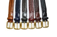 Ceinture en cuir tressé pour homme, femme, fille et garçon, boucle en laiton solide, style tactique, personnalisée