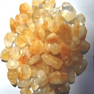 Natural <b>Citrine</b> Undrilled Tumbled Gemstones Loose Tumbled Stones - Product Image 3