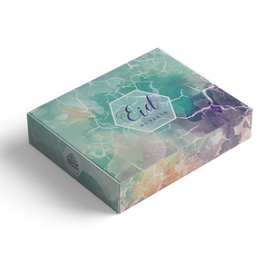 Cmyk Printed Packaging Gift Box For Muffin Rectangle Custom Eid Mubarak Cake Box