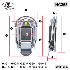 กล่องใส่สลักล็อกบานพับโลหะ HC265,กล่องใส่นิรภัยสำหรับไวโอลินเคสคอมพิวเตอร์ - Product Image 2