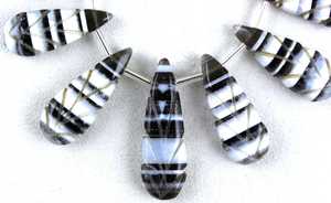 Perles de coupe en forme de poire en opale naturelle, 1 brin élégant, 15 pièces - Product Image 2