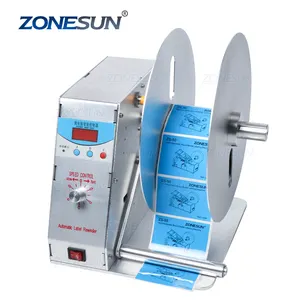 ZONESUN NEU Digital Automatic Label Rewinder Kleidung Tags Barcode Aufkleber Wickel maschine Volumen etikett für Supermarkt