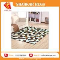 Tapis Shahkar, best-seller, décoration moderne pour la maison, tapis réversible en jacquard, en cuir, à poils longs, forme personnalisée, haute qualité, marron, pour le bureau
