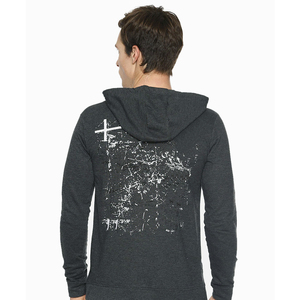 Men's Zipper Closure <b>Lined</b> Fleece <b>Washed</b> Hoodie Breathable Eco-Friendly Customized Plus Size Unisex - Product Image 3