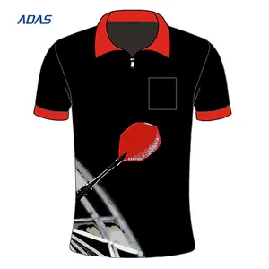 Camiseta de manga raglán con estampado Digital personalizado para hombre, Polo completo con dardos, camiseta transpirable ligera
