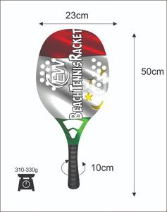 Raquetas de Tenis y Playa Hechas a Medida, Cara de 20 mm, Peso de 310-330 g, Longitud de 50 m, Empuñadura de Fibra de Vidrio, Red de Fibra de Carbono - Product Image 2