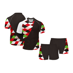Conjunto de Uniforme de Rugby Personalizado con Impresión por Transferencia de Calor, Rojo, Azul y Blanco, Transpirable y Cómodo, Jersey y Pantalones Cortos, Opciones de Talla, Diseño de Logotipo - Product Image 5