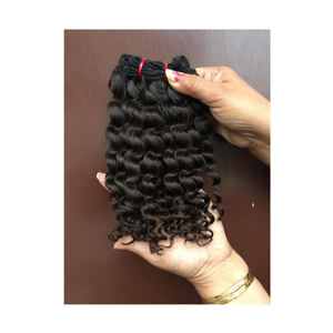 Venta al por mayor 100% Sin Procesar 12A Grado Rizado Virgen Paquete de Cabello Humano Super Doble Extensiones Raw Cierre de Onda Incluido - Product Image 5