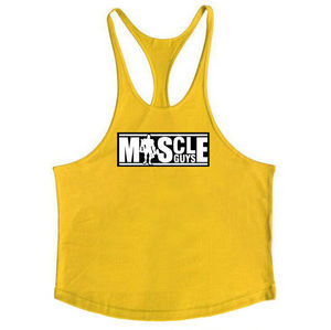 <b>Men</b> Bodybuilding Stringer Tank Tops Vest Fitness Clothing Cotton Gym <b>Singlets</b> with Custom Printing and Sizing on Wholesale Price - Product Image 4