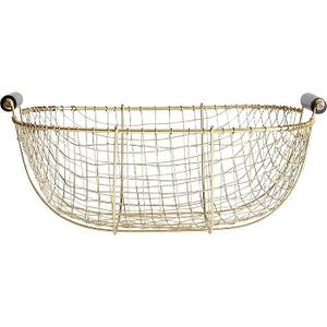 Panier à fruits en fer doré antique, design classique, pour la cuisine, rangement décoratif, SANGHAVI 12" SE BASKET VF - Product Image 5