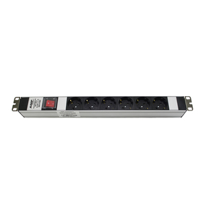 19 inch 6 cách 1U Đức ổ cắm trên Off thắp sáng chuyển đổi PDU Rack mount Đơn vị phân phối điện 16A 250V AC Schuko din49441 - Product Image 4