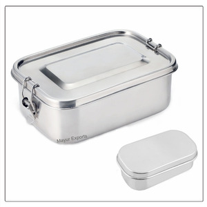 Stainless Steel Lunch box with Snacks container - Jumbo Lunch Box