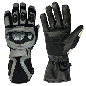 Guantes de cuero genuino para motocicleta, equipo de protección para moto de carreras y esquí, dedo completo, novedad de 2019 - Product Image 1