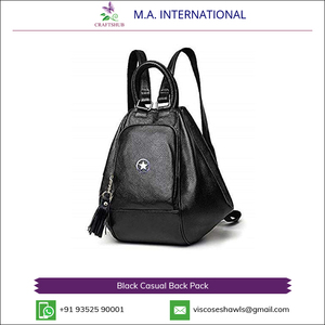 Venta caliente diseño único Color negro sintético bolso Casual - Product Image 2