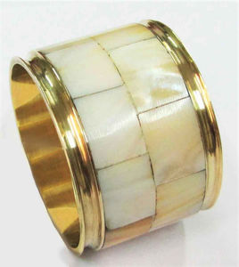 Soporte de anillo para servilletas de madre de perla, el mejor diseño, servilletero de pieza y forma redonda, producto de la mejor calidad - Product Image 3