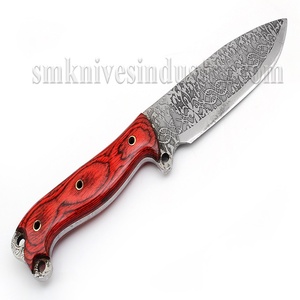 Cuchillo de caza hecho a mano, agarre de mango de madera Pakka (Smk1376) - Product Image 5