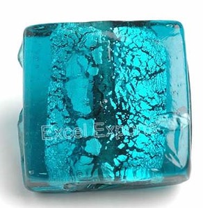 Silver Foiled Brown 20mm 25mm Square Large Crystal Lampwork Glass <b>Beads</b> for Jewelry Pendant <b>Curtain</b> & Home Decor - Product Image 6