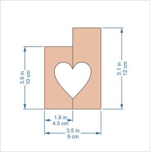 <span class=keywords><strong>Bougeoir</strong></span> en bois rustique en forme de cœur, cadeau de mariage, pour la saint-valentin, décoration de maison - Product Image 6