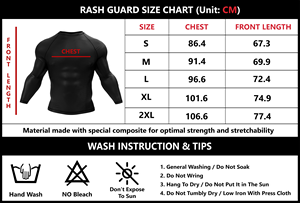 Rashguard BJJ MMA personnalisé imprimé BI-RG-2043, sérigraphie, manches longues, UPF50, spandex/nylon, antibactérien, séchage rapide - Product Image 6