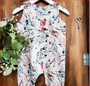 Barboteuse sans manches pour bébés, pyjama en bambou OEM, à volants et fermeture éclair simple, vêtements décontractés, pour filles et garçons, bonne qualité, 10 pièces - Product Image 1