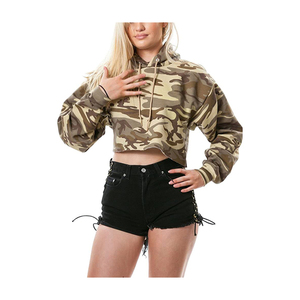 Conjunto de Sudadera con Capucha y Top Corto de Punto con Estampado Vintage para Mujer, Tallas Grandes, Transpirable, Ropa Deportiva, Logo Frontal, Mangas Cortas Casuales - Product Image 2