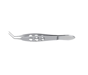 Instrumentos quirúrgicos Faulkner Pinzas de sujeción para lentes Mordazas lisas redondas Acero inoxidable 10 cm - Product Image 2