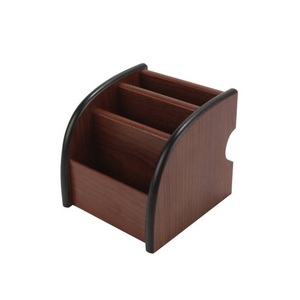 Porte-stylos et crayons multifonctionnel en bois de mangue, supports en bois pour crayons, pour cadeau, bureau, table - Product Image 3