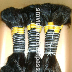 Nueva llegada 100% Virgen templo Indio Extensión de cabello crudo grado 12A cuerpo onda estilo nueva trama Natural Remy trenza a granel - Product Image 1