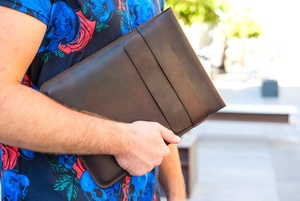 Cổ điển chính hãng Da Tay áo bao gồm máy tính xách tay trường hợp mềm da Du Lịch VaLi máy tính kinh doanh EVA máy tính xách tay trường hợp/tay áo/túi - Product Image 5