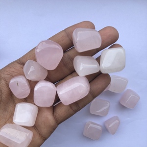 Pierre de Quartz Rose Rose Naturel Poli Pépites de Pierres Précieuses pour la Fabrication de Bijoux Collier Bracelet Bague Alibaba 20mm 30mm - Product Image 3