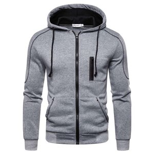 Sweat à capuche confortable pour homme, coupe classique, fermeture éclair intégrale, manches longues, printemps, avec broderie, vêtements décontractés - Product Image 2