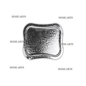 Plateau de service alimentaire en acier inoxydable fait à la main de la plus haute qualité, forme et taille personnalisées, plateau de service alimentaire en Inde - Product Image 2